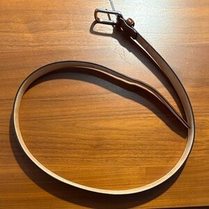 Cole Haan Brown Leather Belt with Silver Buckle